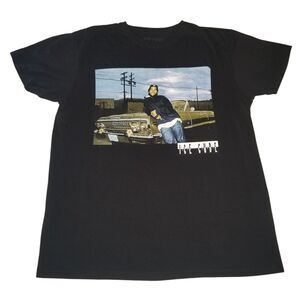 Ice Cube NWA Rapper Black Short Sleeve Graphic T-Shirt Large Rap Tee Retro